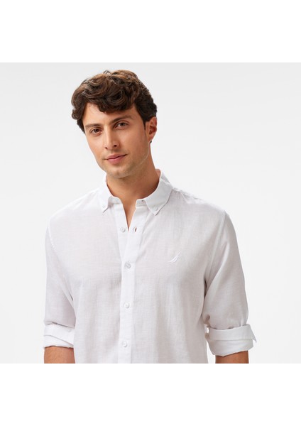 Erkek Beyaz Classic Fit Gömlek W55450T.1BW fırsatları