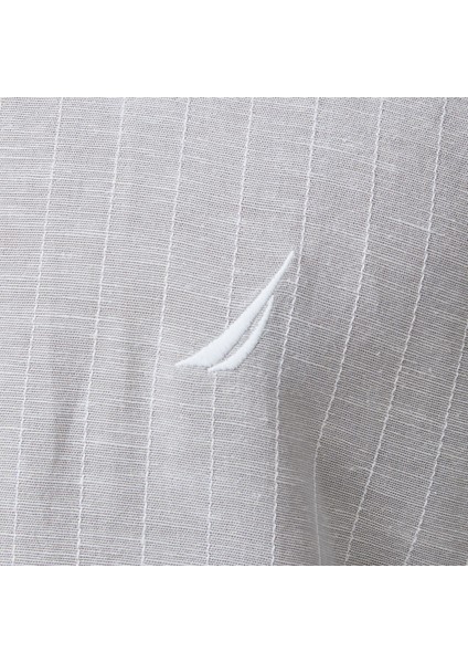 Erkek Gri Classic Fit Çizgili Gömlek W55407T.0HF indirimleri