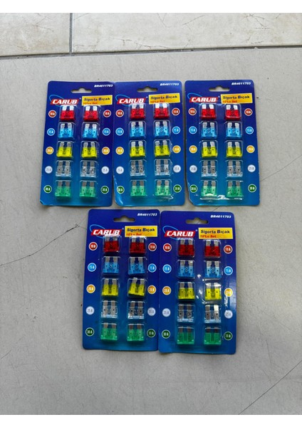 5 Paket Yassı Bıçak Çatal Sigorta 50 Adet