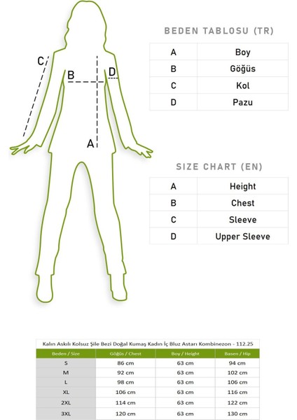 Kalın Askılı Kolsuz Şile Bezi Doğal Kumaş Kadın Iç Bluz Astarı Kombinezon Beyaz Byz