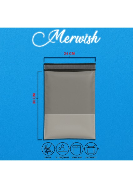 Baskısız Gri Renk Cepli 0,5 Mikron 24*30+5 Ölçülerinde Kargo Poşeti 100 Adet Dayanıklı Sızdırmaz Esnek ve Ekonomik Kargo Poşeti modelleri