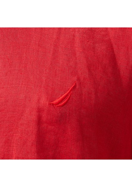 Erkek Kırmızı Classic Fit Keten Gömlek W55101T.6RO indirimleri