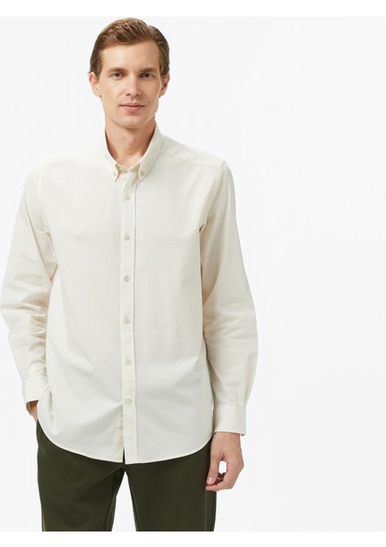 Erkek Krem Classic Fit Gömlek W57428T.1MA