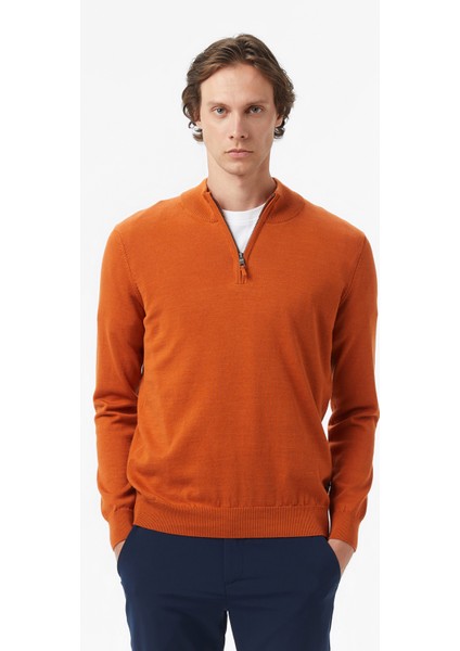 Erkek Turuncu Classic Fit Kazak S57104T.2BN