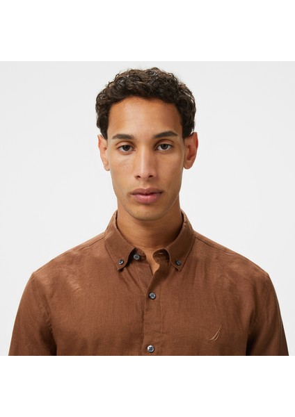 Erkek Kahverengi Classic Fit Gömlek W55101T.2CC fırsatları