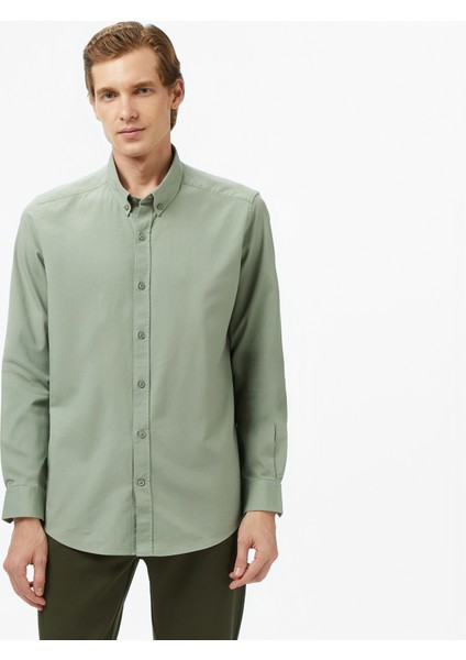 Erkek Yeşil Classic Fit Gömlek W57428T.3LP