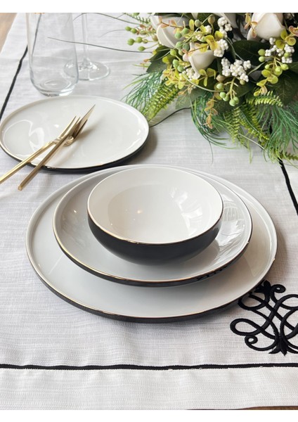 Yemek Takımı Modern Black 24 Parça 6 Kişilik