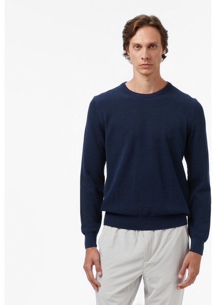 Erkek Lacivert Classic Fit Kazak S57200T.4NV