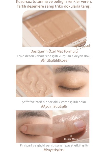 Mat ve Işıltılı Renk Seçenekleri Sunan Far Paleti Dasıque Shadow Palette (#15 Beige Knit)