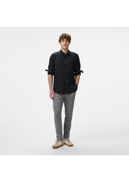 Erkek Siyah Classic Fit Keten Gömlek W55101T.0TB modelleri