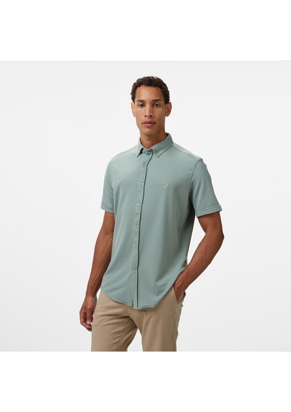 Erkek Yeşil Classic Fit Gömlek W55416T.3SB