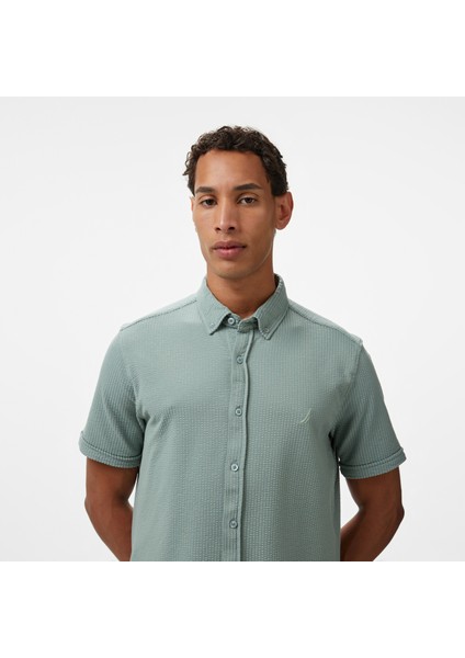 Erkek Yeşil Classic Fit Gömlek W55416T.3SB