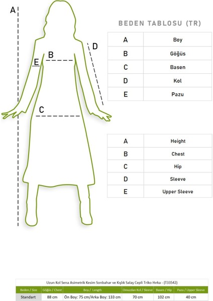 Uzun Kol Sena Asimetrik Kesim Sonbahar ve Kışlık Salaş Cepli Triko Hırka Füme Fm indirimleri