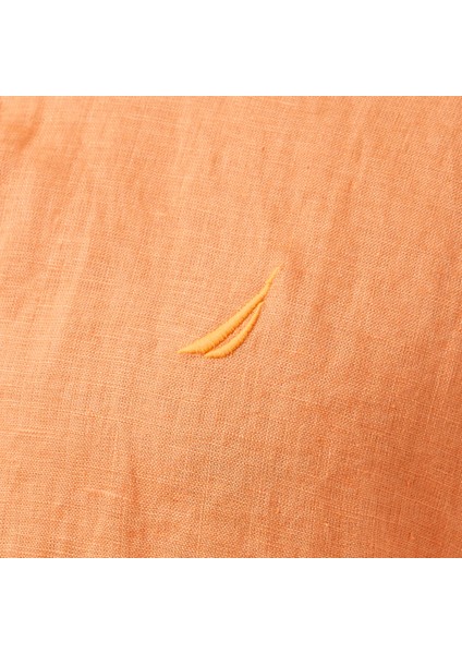 Erkek Turuncu Classic Fit Keten Gömlek W55101T.62L indirimleri