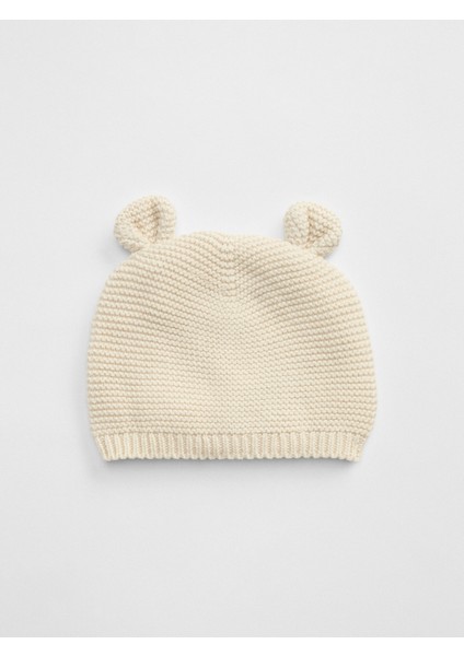 Bebek Bej Örgü Bere modelleri