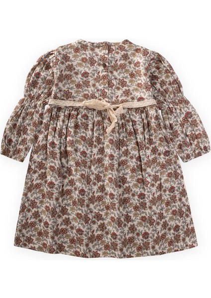 Elbise 4-12 Yaş Bej