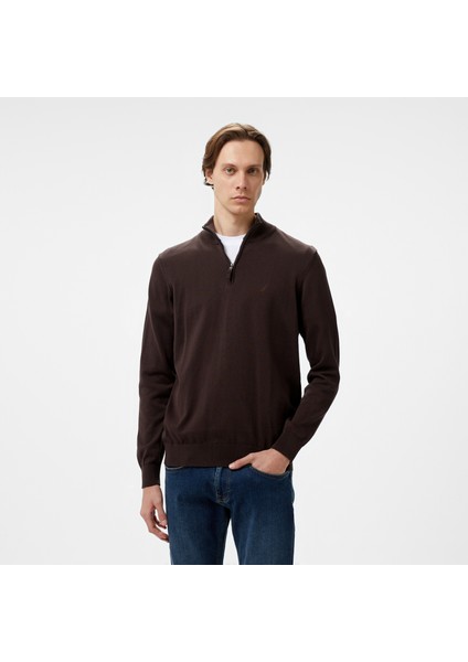 Erkek Kahverengi Regular Fit Kazak S37104T.20C