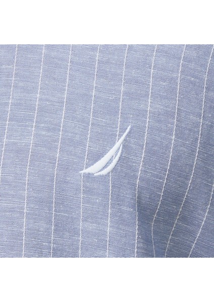 Erkek Mavi Classic Fit Çizgili Gömlek W55407T.4SW indirimleri