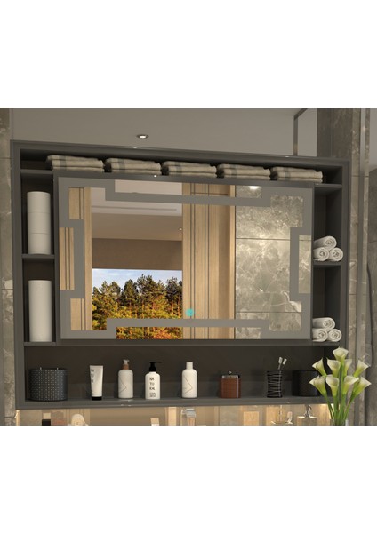 Meander Işıltısı Royal Line Lüks Minimalist Özel Tasarım Ayna