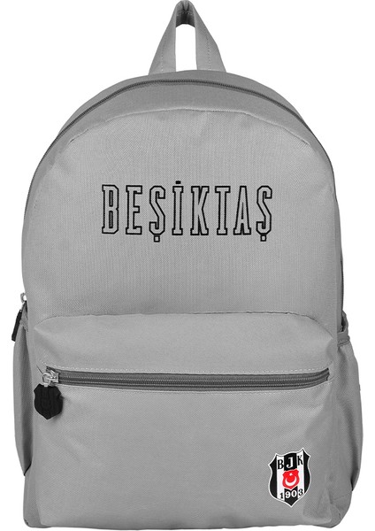 Gri Ön Cep Detaylı Sırt Çantası