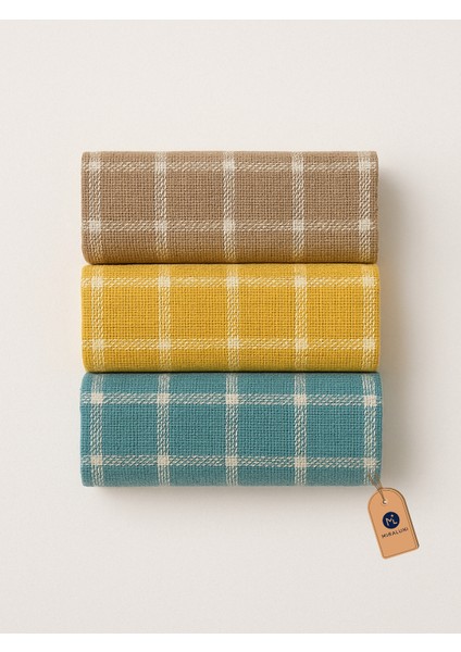 3'lü Alman Peçetesi Seti – Kareli Mutfak Havlusu, Yumuşak Dokulu Kurulama Bezi, Renkli Pamuklu Bez Seti fiyatları