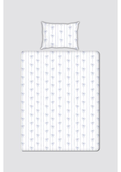 Bebek/çocuk Çarşaf Seti - Kurdele / Mavi