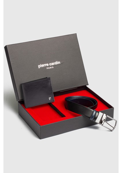 -Set 8- % 100 Hakiki Deri Özel Hediye Kutulu Damat Kemer Cüzdan Çeyiz Seti