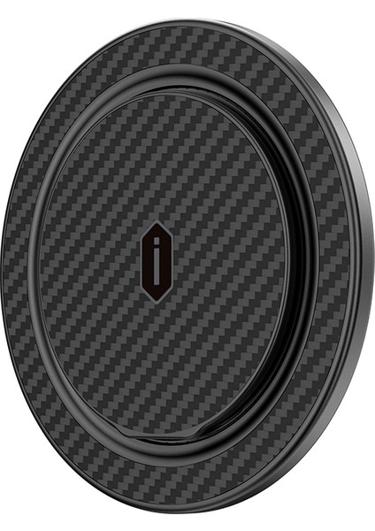 Warriors Serisi Aramid Fiber 360 Derece Dönebilen Magnetik Ring Stand Telefon Tutucu Siyah