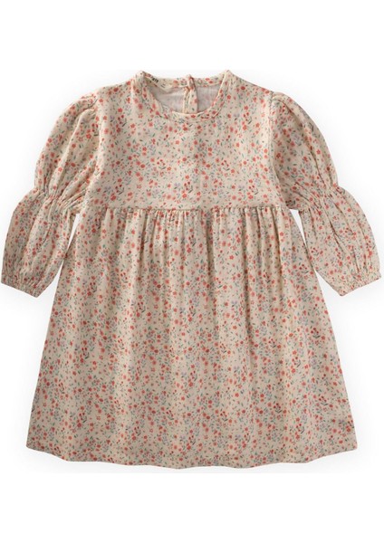 Elbise 4-12 Yaş Ekru