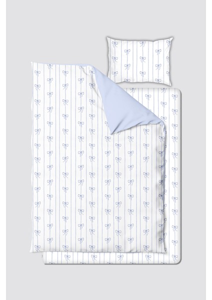 Bebek/çocuk Nevresim Takımı - Kurdele / Mavi