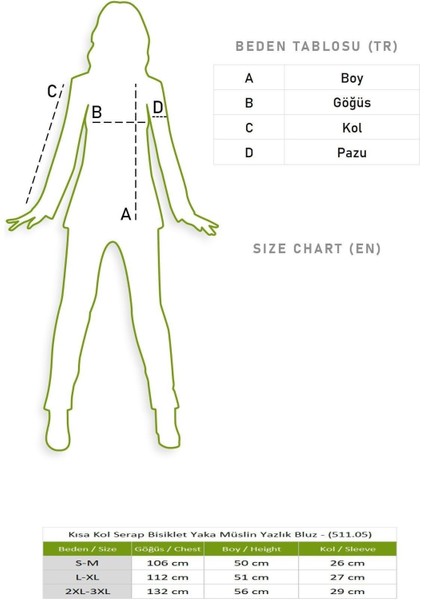 Kısa Kol Serap Bisiklet Yaka Müslin Yazlık Bluz Beyaz Byz