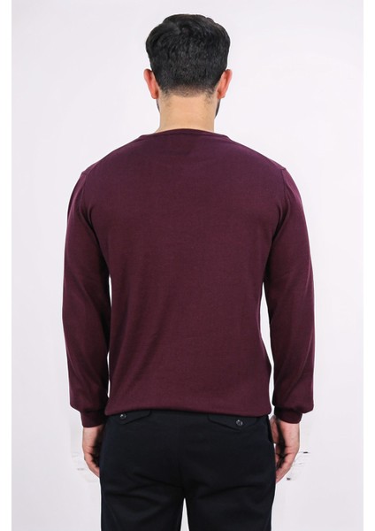 Bisiklet Yaka Petek Örgü Bordo Triko Kazak fırsatları