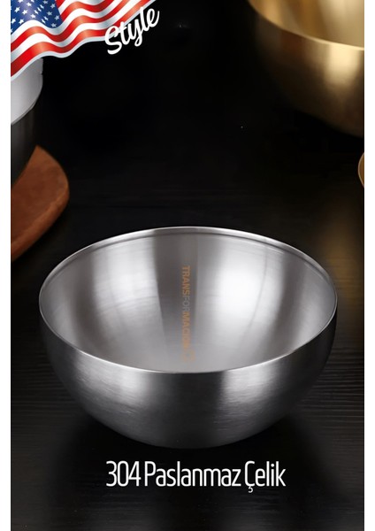 Paslanmaz Çelik Tıraş Tası, Dayanıklı ve Şık Tasarım, 721475