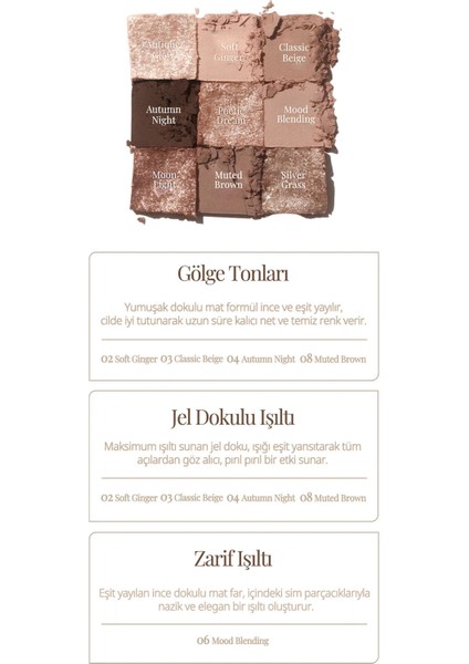 Mat ve Işıltılı Renk Seçenekleri Sunan Far Paleti Dasıque Shadow Palette (#10 Autumn Breeze)