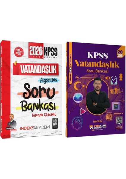 Yediiklim + Indeks 2026 Kpss Vatandaşlık Atölye Soru Bankası 2 Li Set - Yasin Yıldız Yediiklim + Indeks Akademi Yayınları