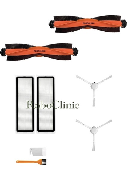 Xiaomi Robot Vacuum X10+ / X10 Plus Robot Süpürge Uyumlu Yedek Fırça, Hepa Filtre - 8 Parça