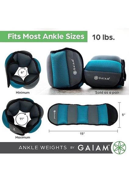 Ankle Weights Strength Training Weight Sets For Women &amp; Men With Adjustable Straps - Walking, Running, Pilates, Yoga, Dance, Aerobics, Cardio Exercises (5lb &amp; 10 Pound Sets) fiyatları