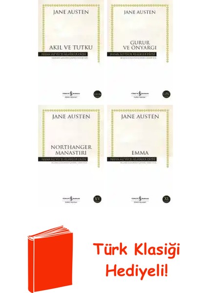 Jane Austen 4 Kitap Seti + Türk Klasiği Hediye