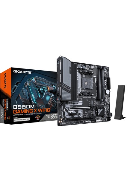 Gıgabyte B550M Gamıng x Wıfı6 3200MHZ (Oc) Ddr4 M.2 Am4 Matx Anakart