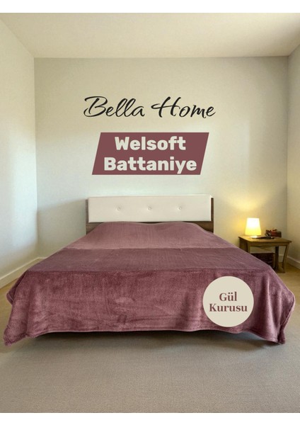 Welsoft Yumuşak Battaniye Düz Renk Battaniye Çift Kişilik