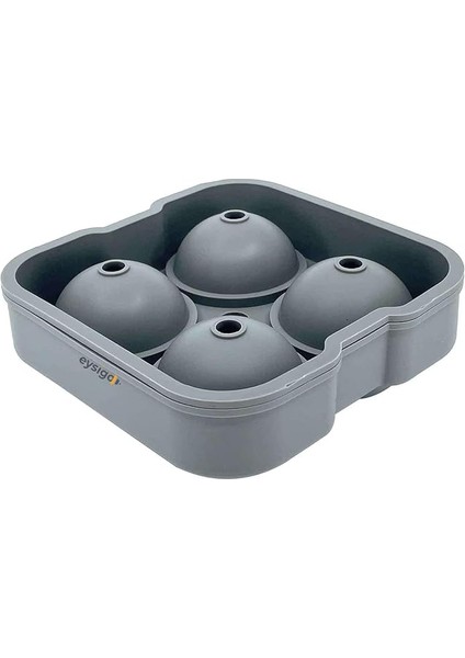 Chef Eysigo Büyük Boy Silikon 4 Bölmeli Top Buz Kalıbı, Sarı Gri (Gri) fırsatları