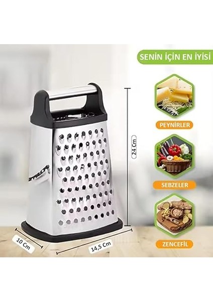 Paslanmaz Çelik 4 Taraflı Çok Işlevli Rende (Dilimleyici) indirimleri