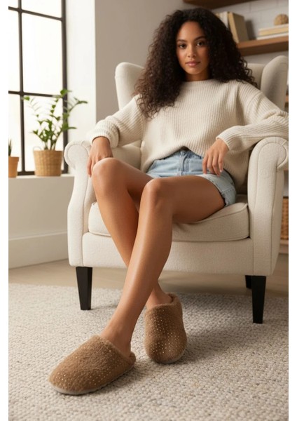 Yumuşak Hafif Sessiz Taban Pırıltılı Peluş Ev Terlik fiyatları