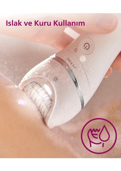 Iplikli Islak-Kuru Kablosuz Epilatör Yüz, Bikini, Bacak, Koltuk Altı Işıklı