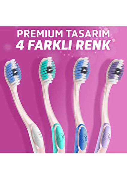 4D Sensitive Diş Fırçası Yumuşak 2 Adet Hassas Dişler İçin Üstün Temizlik