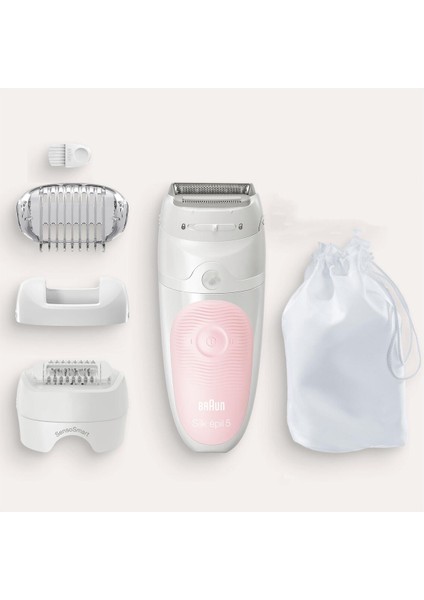 Beyaz-Pembe Epilatör 5 5620 Sensosmart, Pürüzsüz Cilt Için Ideal Seçim indirimleri