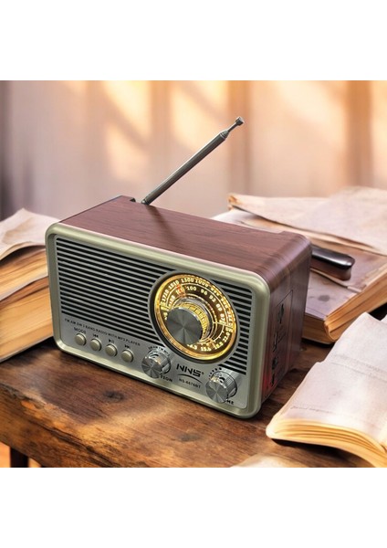 Sılver Nostaljik Radyo, Fm/am/sw Radyo, USB ve Tf Kart Destekli Taşınabilir Bluetooth Retro Hoparlör Tasarım Ödüllü