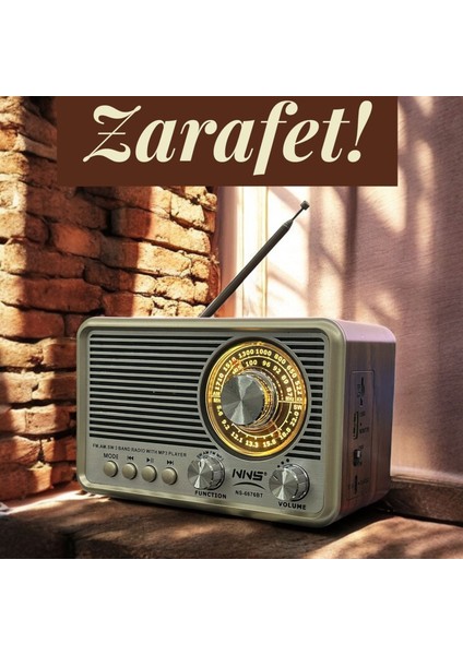 Sılver Nostaljik Radyo, Fm/am/sw Radyo, USB ve Tf Kart Destekli Taşınabilir Bluetooth Retro Hoparlör Tasarım Ödüllü fiyatları