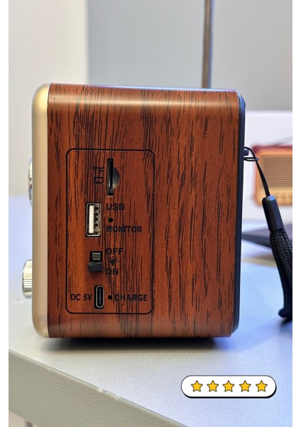 Sılver Nostaljik Radyo, Fm/am/sw Radyo, USB ve Tf Kart Destekli Taşınabilir Bluetooth Retro Hoparlör Tasarım Ödüllü indirimleri