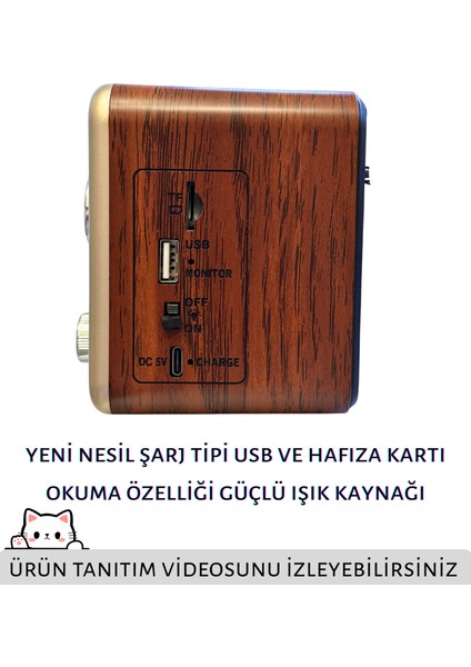 Sılver Nostaljik Radyo, Fm/am/sw Radyo, USB ve Tf Kart Destekli Taşınabilir Bluetooth Retro Hoparlör Tasarım Ödüllü